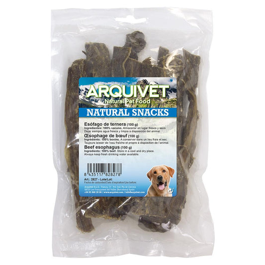 Petisco natural para cães Arquivet esófago bovino 100 g