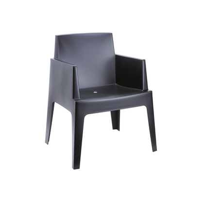 Siesta Exclusive Pack De 2 Sillones Para Exterior Box Gris Negro_0