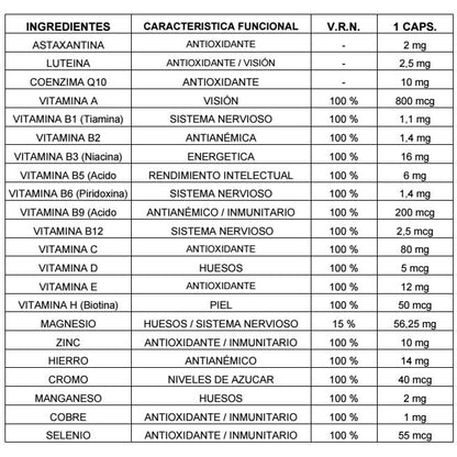 Complexo de Vitaminas Sénior 30 Cápsulas Integralia