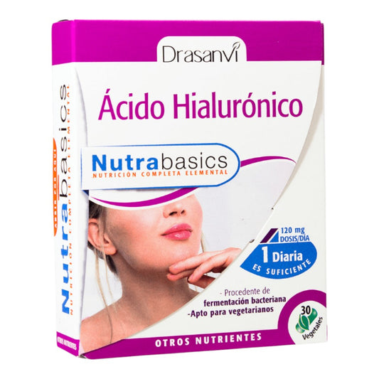 Ácido Hialurónico Drasanvi Nutrabasics, 30 cápsulas