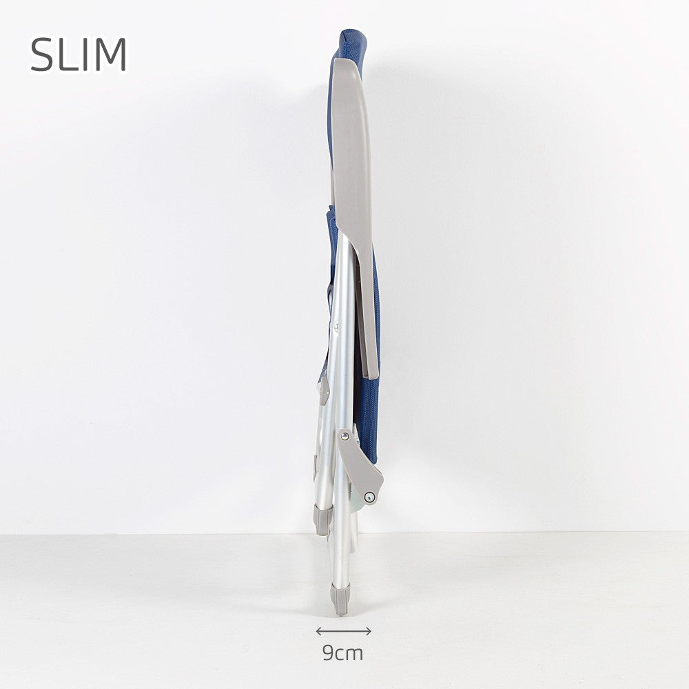 Silla De Playa Baja Multiposición Plegado Slim Azul Aktive_1