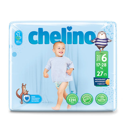 FRALDA CHELINO T6 Júnior (17-28Kg) 27 unidades