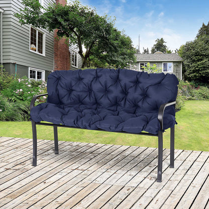 Outsunny Cojín Para Banco 3 Plazas Con Respaldo 150x98x8 Cm Para Jardín Terraza_1