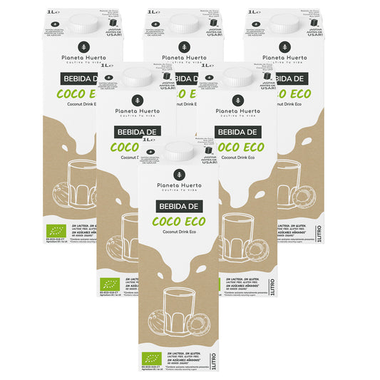 Pack de 6 Bebidas de Coco Eco Planeta Huerto 1L