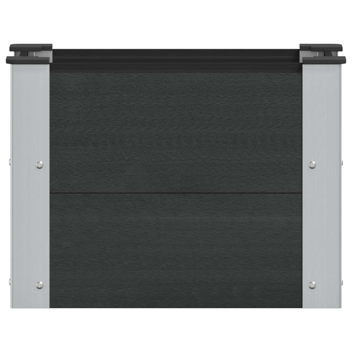 Arriate Elevado Negro 50 X 30 X 36 Cm Wpc Y Aluminio_2