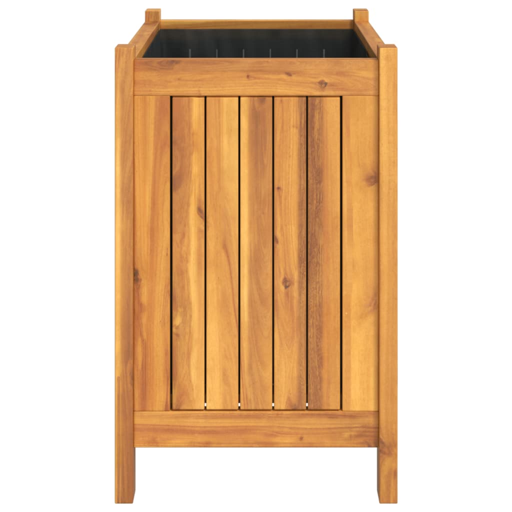Jardinera Con Forro Madera Maciza De Acacia 54x31x50 Cm_5