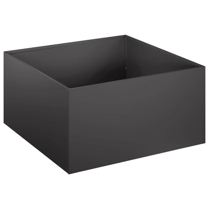 Macetero De Jardín 2 Uds. Negro 60 X 60 X 30 Cm_2