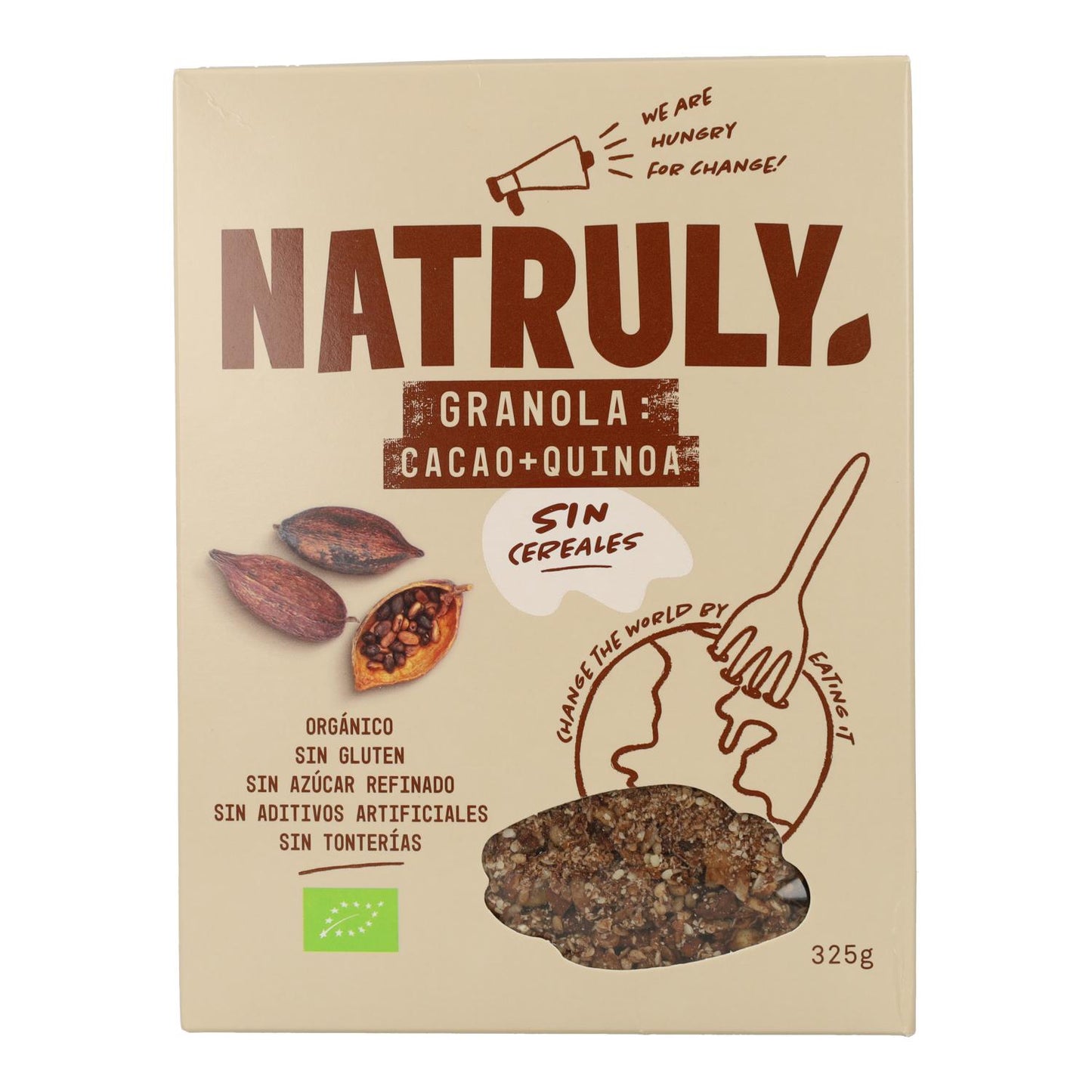 Granola de Cacau e Quinoa Biológica Natruly 325 g 
