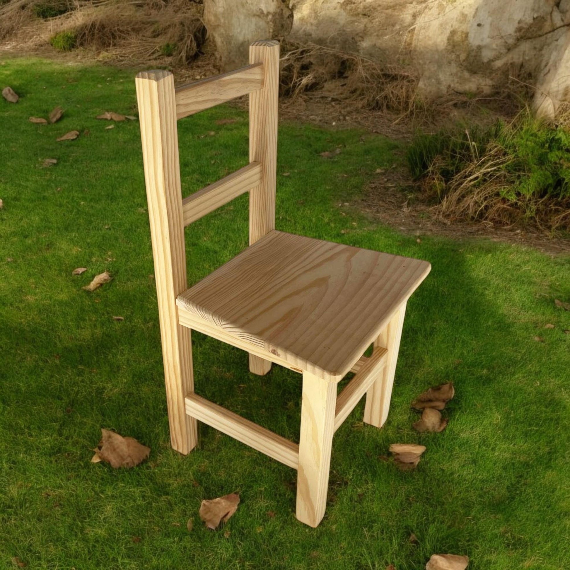 Well Home Silla de Madera Infantil (30 x 26 x 58 cm)_2