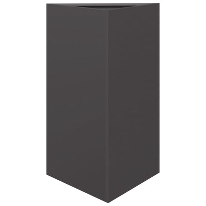 Jardineras Triangulares 2 Uds Acero Negro 50x43x75 Cm_4