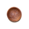 Prato redondo em madeira de coco 18 cm