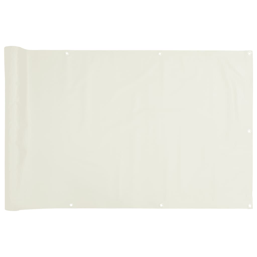 Pantalla De Privacidad De Balcón Pvc Blanco 1000x75 Cm / Vetonek_4