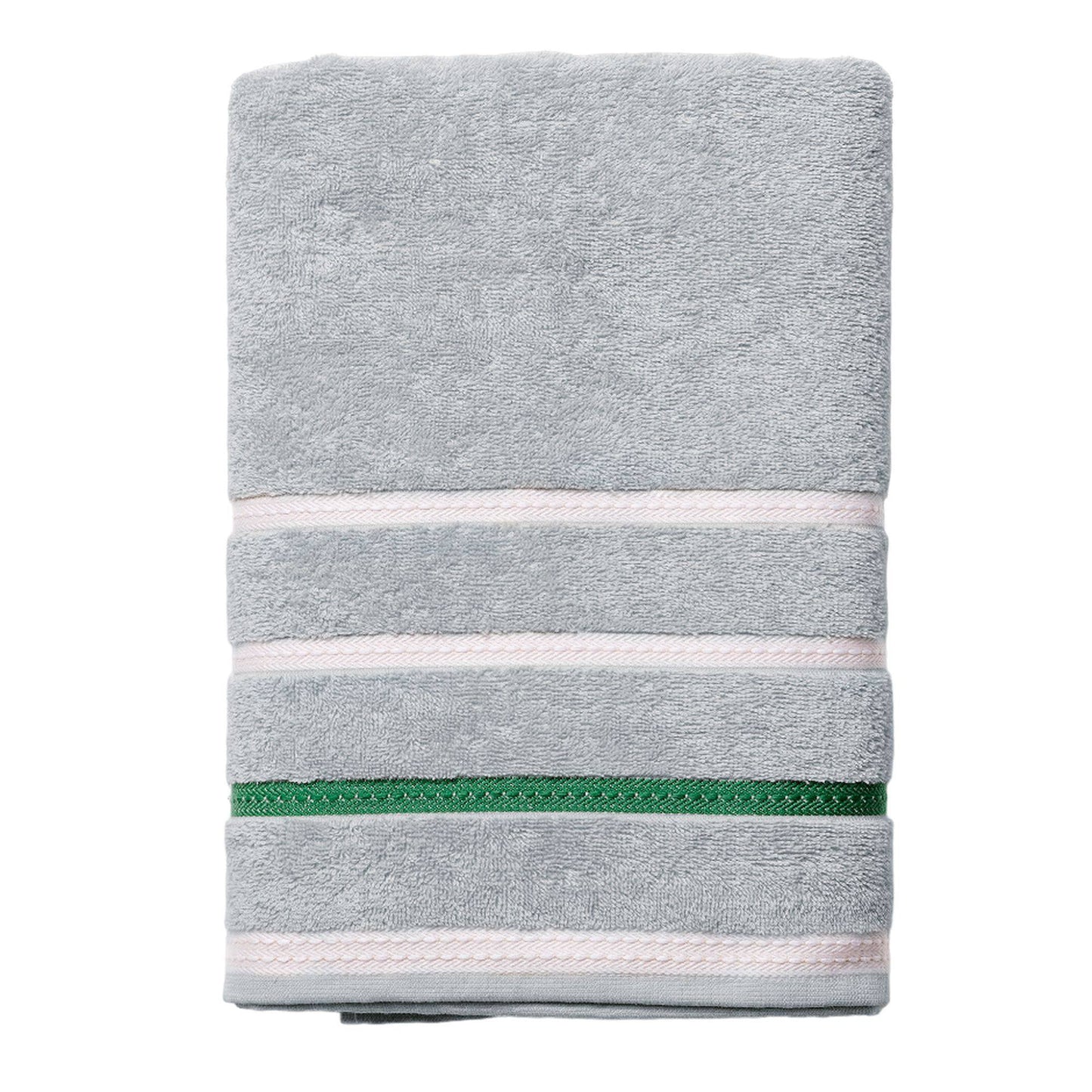 Toalla De Baño 70x140cm 450gsm 100% Algodón Gris Con Rayas_0