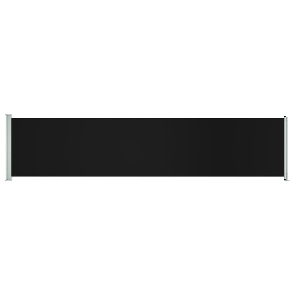 Vidaxl Toldo Lateral Retráctil Para Patio Negro 140x600 Cm_0