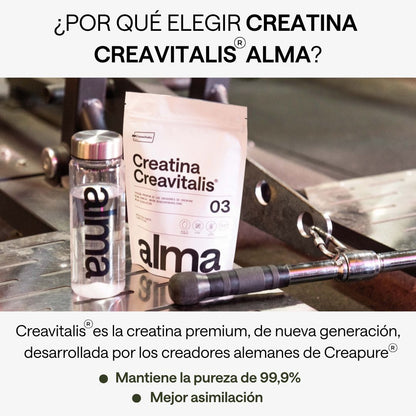 Creatina Monohidratada Creavitalis® Alma® 600 G En Polvo 99,9% Pureza | Vegana, Sin Gluten Ni Lactosa | 200 Dosis_1