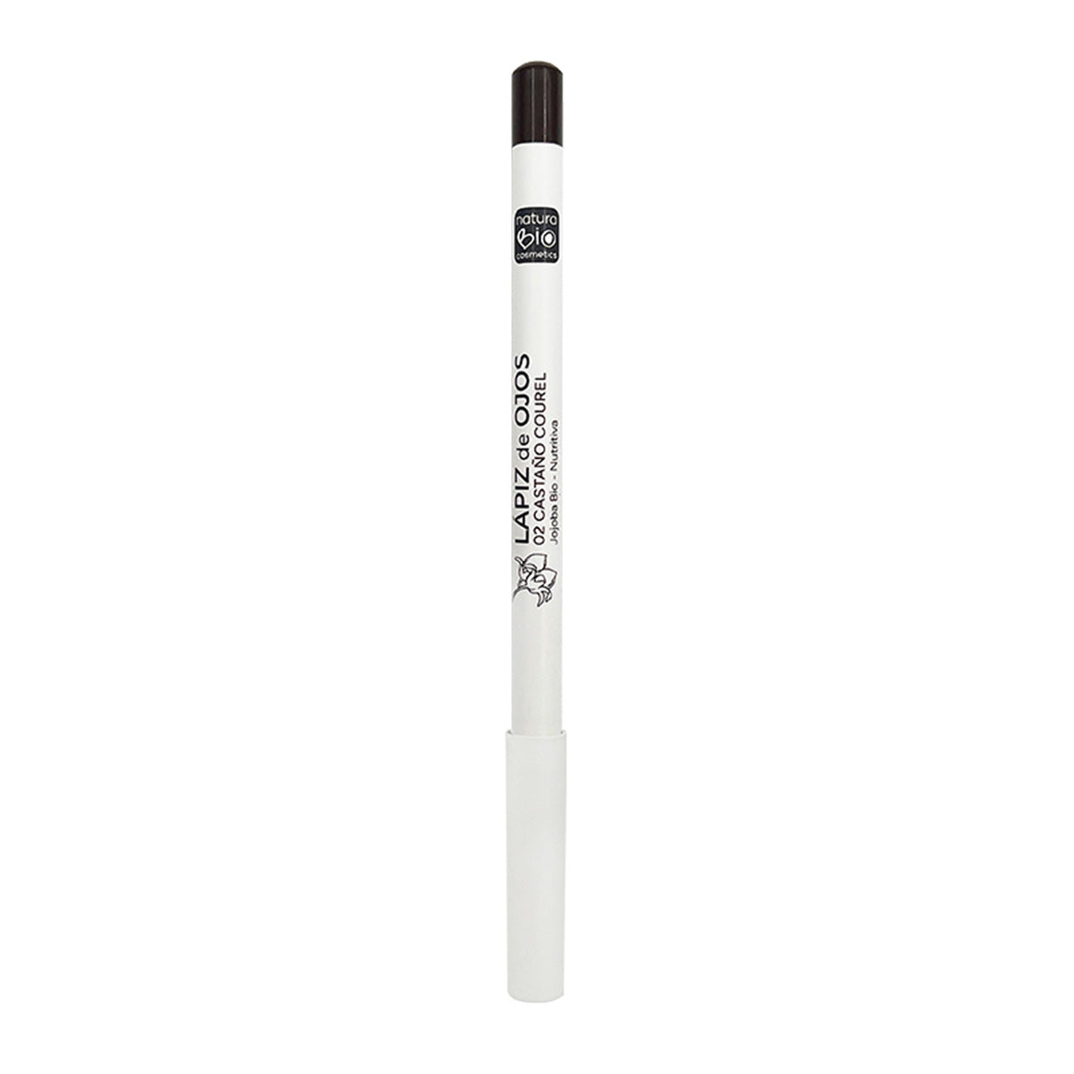 Lápis para Olhos 02 Castanha Courel Naturabio Com Óleo de Jojoba Biológico, NaturaBio Cosméticos, 4 g