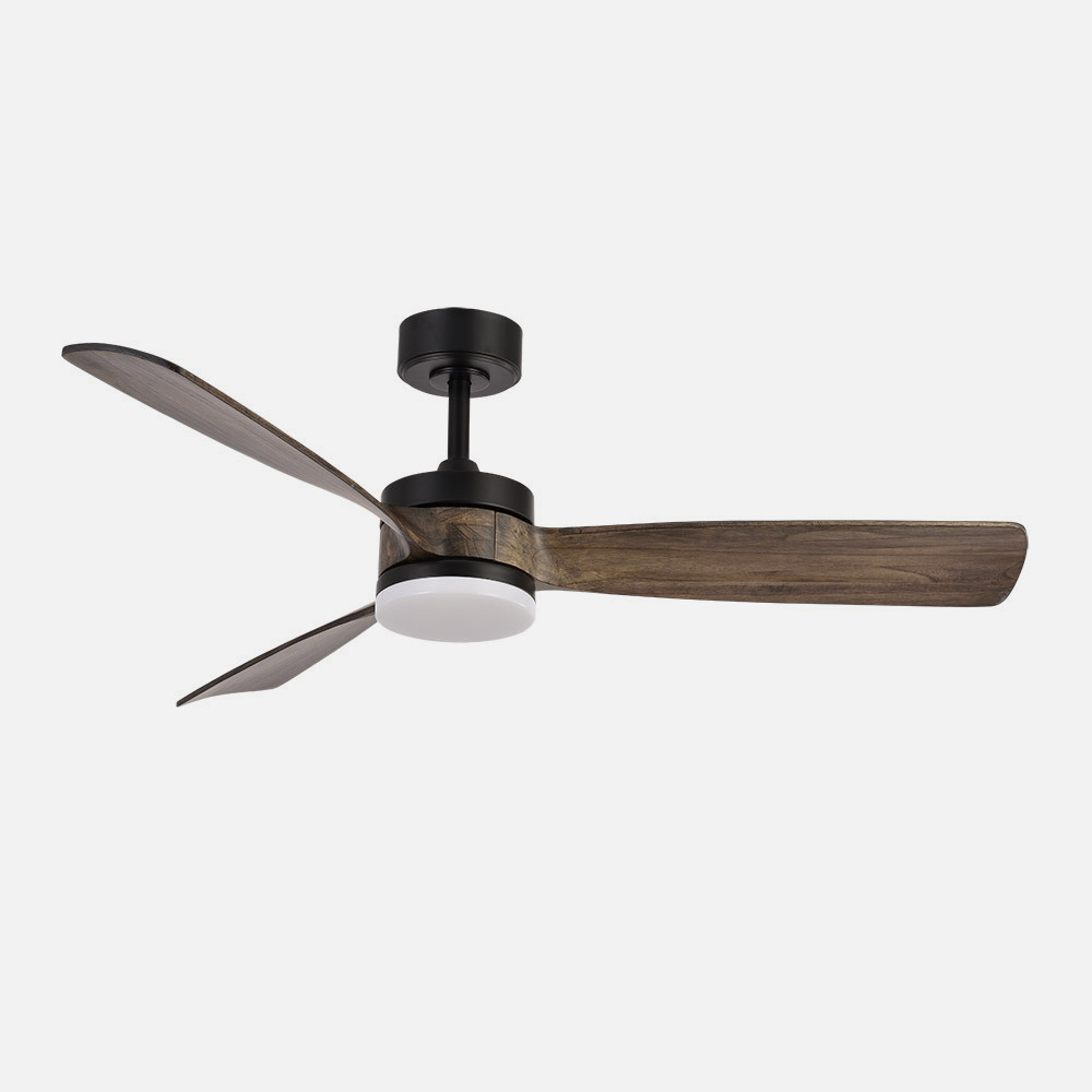 Ventilador Dc Oriente 26w Negro 3 Aspas Roble 132d 6vel 3colores 2950lm Remoto,temporizador,memoria 24_2