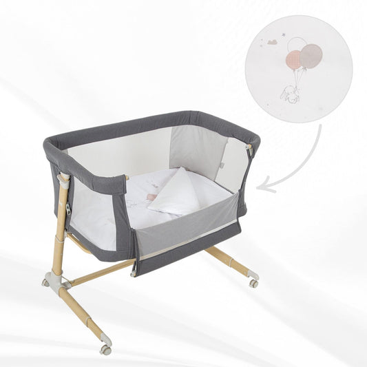 Jolie Minicuna Colecho Efecto Madera Con Funda Nórdica_0