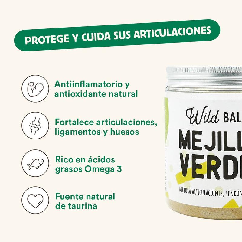 Suplemento natural para mexilhão de lábios verdes Wild Balance 100g