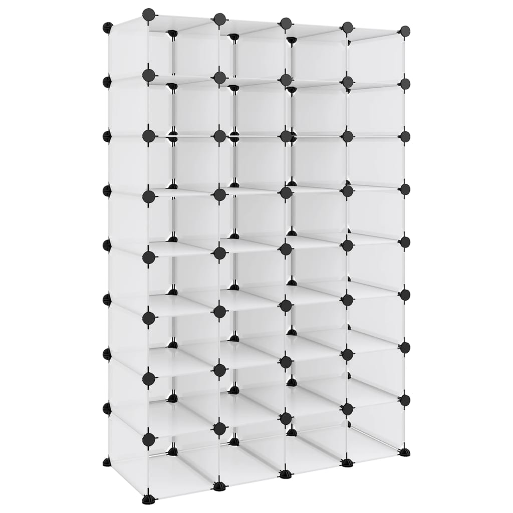 Zapatero Pp Transparente 93x36,5x140 Cm / Vetonek_2