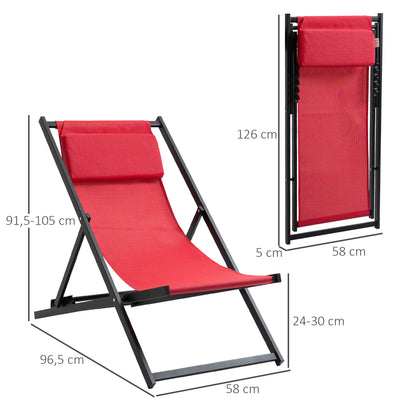 Outsunny Conjunto De 2 Tumbonas Plegables De Aluminio 60x100x85 Cm Blanco_2