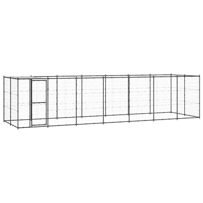 Perrera De Exterior De Acero Con Techo 16,94 M²_0