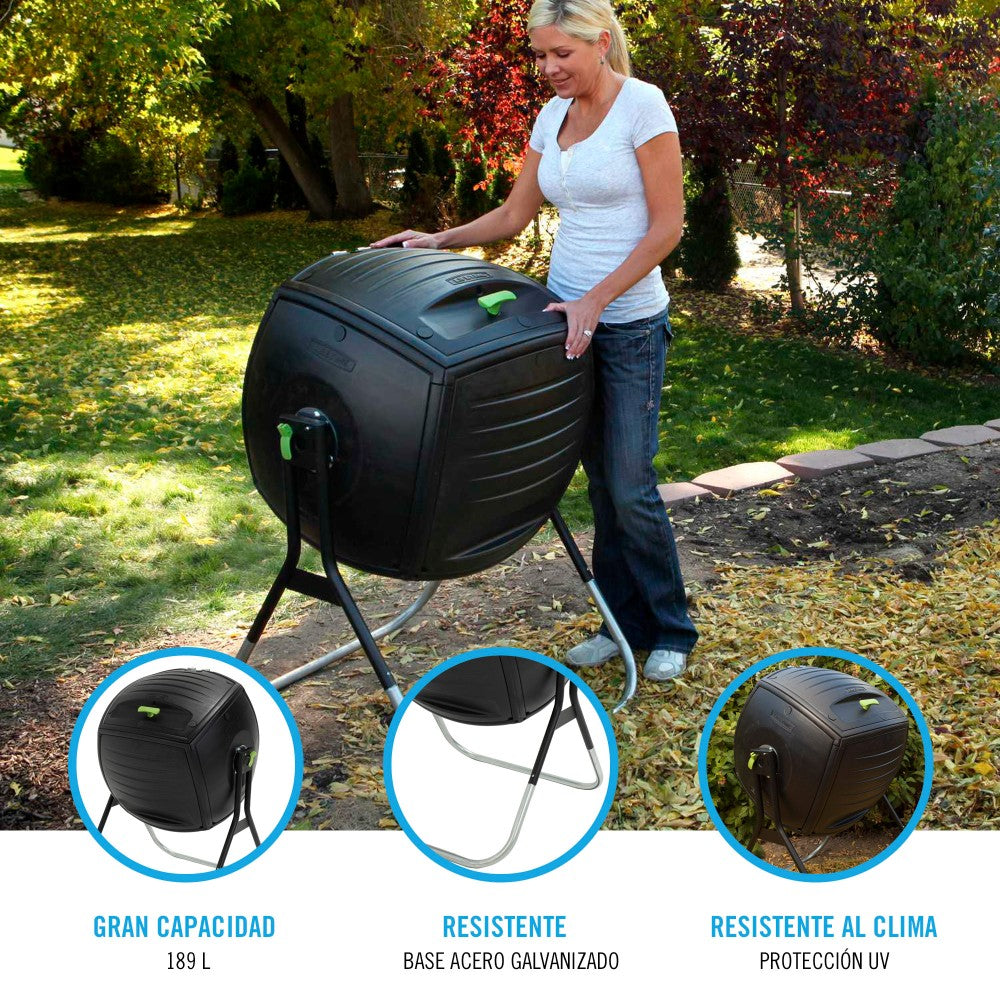 Compostador Doméstico Ultrarresistente Lifetime 75x81x113 Cm 189 Litros_2