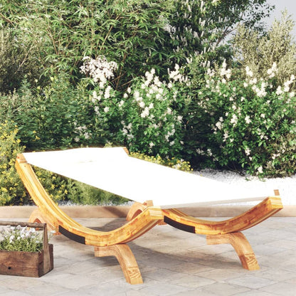 Vidaxl Tumbona De Madera Maciza Curvada Crema 100x188,5x44 Cm_1