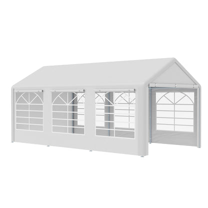 Outsunny Carpa Para Fiestas 6x3m Con 4 Paneles Laterales 2 Puertas Y 6 Ventanas_0