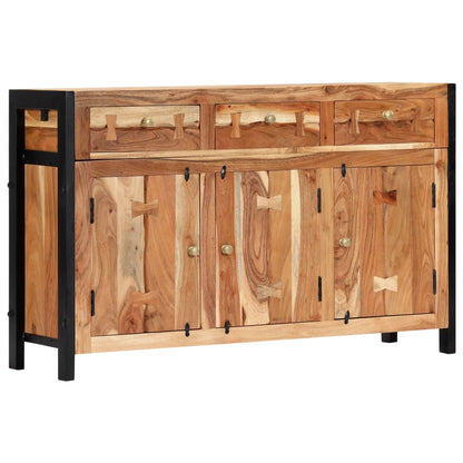 Aparador De Madera Maciza De Acacia 120x35x75 Cm_0