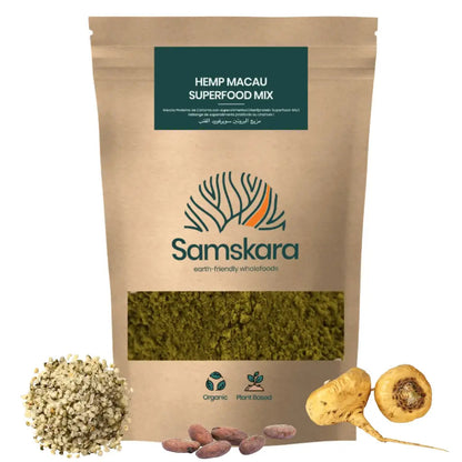 Hemp Macau (cáñamo · Maca · Cacao) Bio - 500g | Cacao Puro Ecológico Vegano Para Repostería Y Bebidas_0