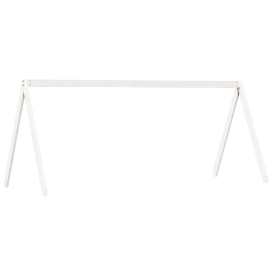 Techo De Cama Infantil Madera Maciza Pino Blanco 199x95,5x88 Cm_0
