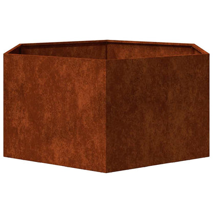Jardinera De Acero Corten Oxidado 90x90x45 Cm_5