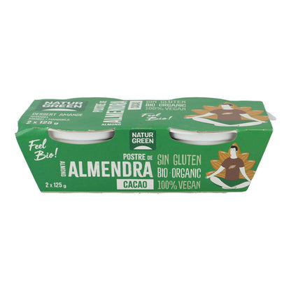 Sobremesa de Amêndoa e Cacau NaturGreen, 2 x 125 g