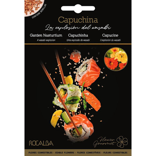 Sementes de flores comestíveis de Nasturtium Rocalba