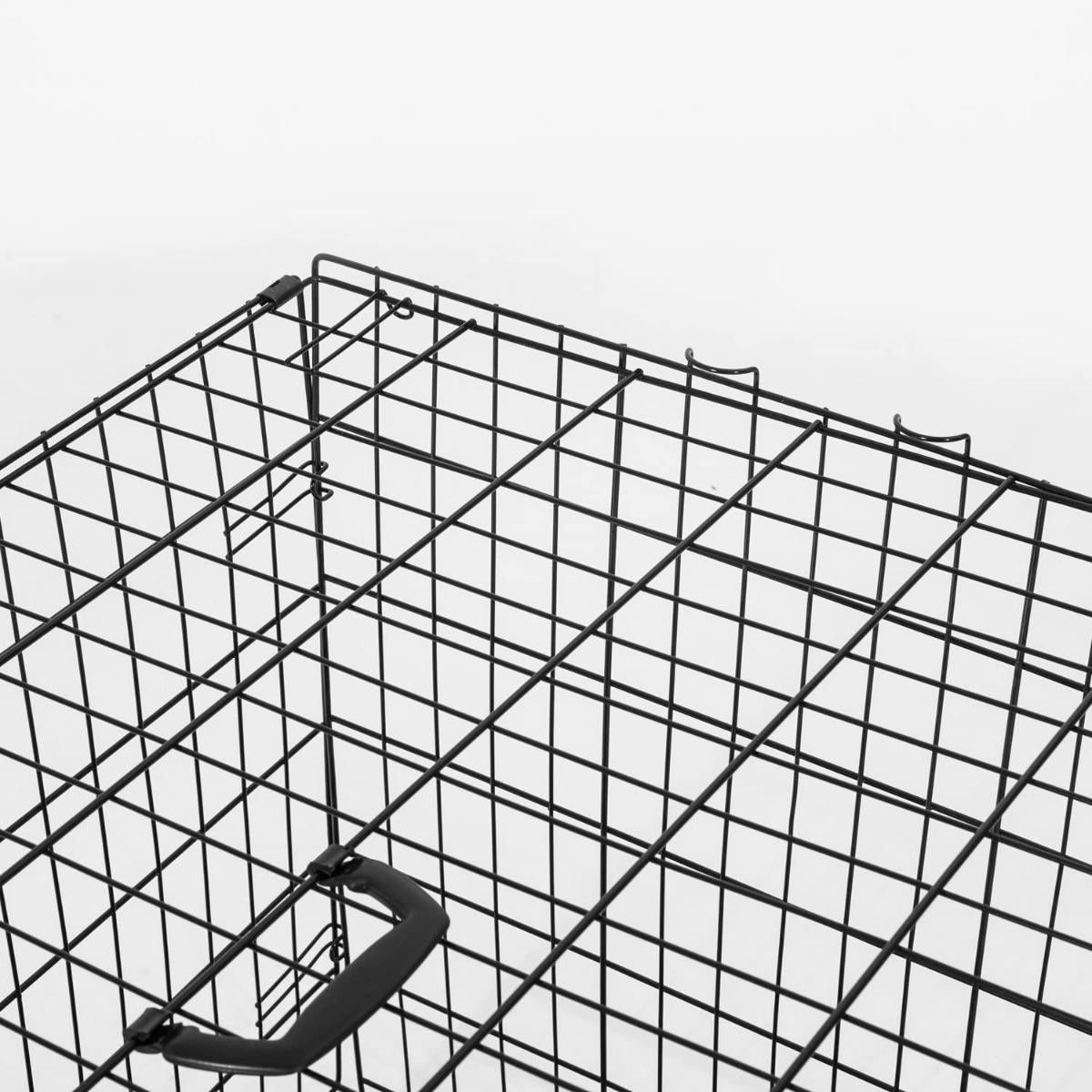Gaiola para cães PawHut 122x77x82 cm - Preta