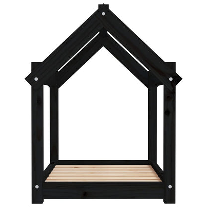 Vidaxl Cama Para Perros Madera Maciza De Pino Negro 71x55x70 Cm_5