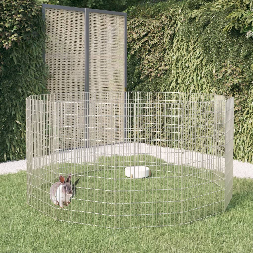 Vidaxl Cercado Para Animales De Corral (12 Paneles, 54 X 100 Cm, Hierro Galvanizado)_1