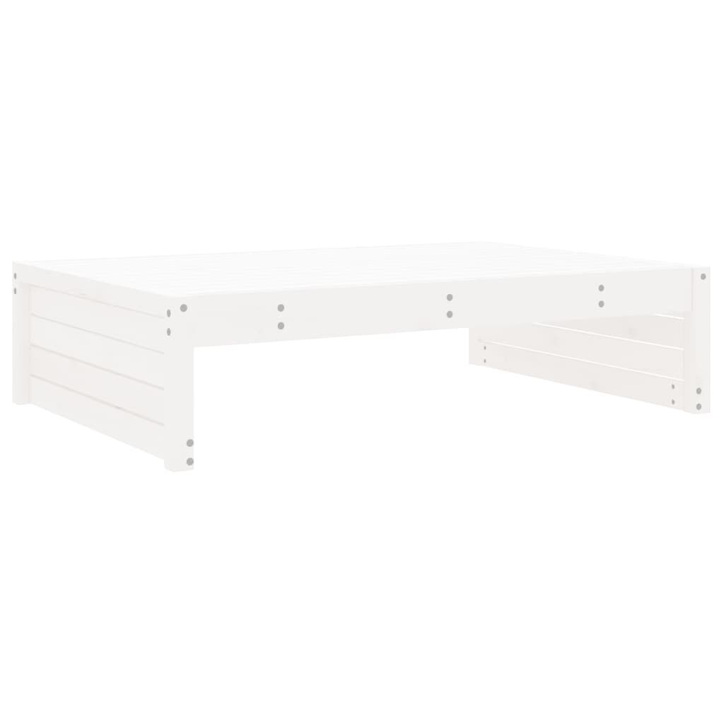 Vidaxl Juego De Sofás De Jardín 5 Piezas Madera Maciza De Pino Blanco_3