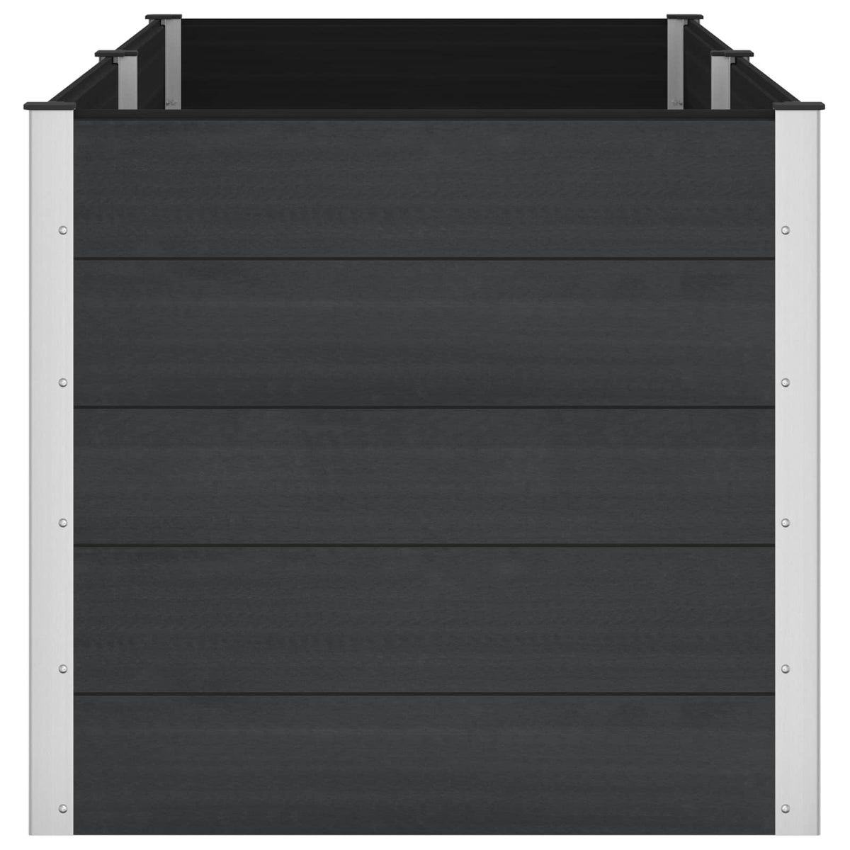 Arriate Elevado Negro 250 X 100 X 91 Cm Wpc Y Aluminio_3