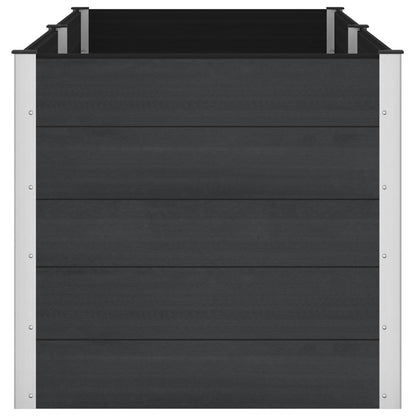 Arriate Elevado Negro 250 X 100 X 91 Cm Wpc Y Aluminio_3