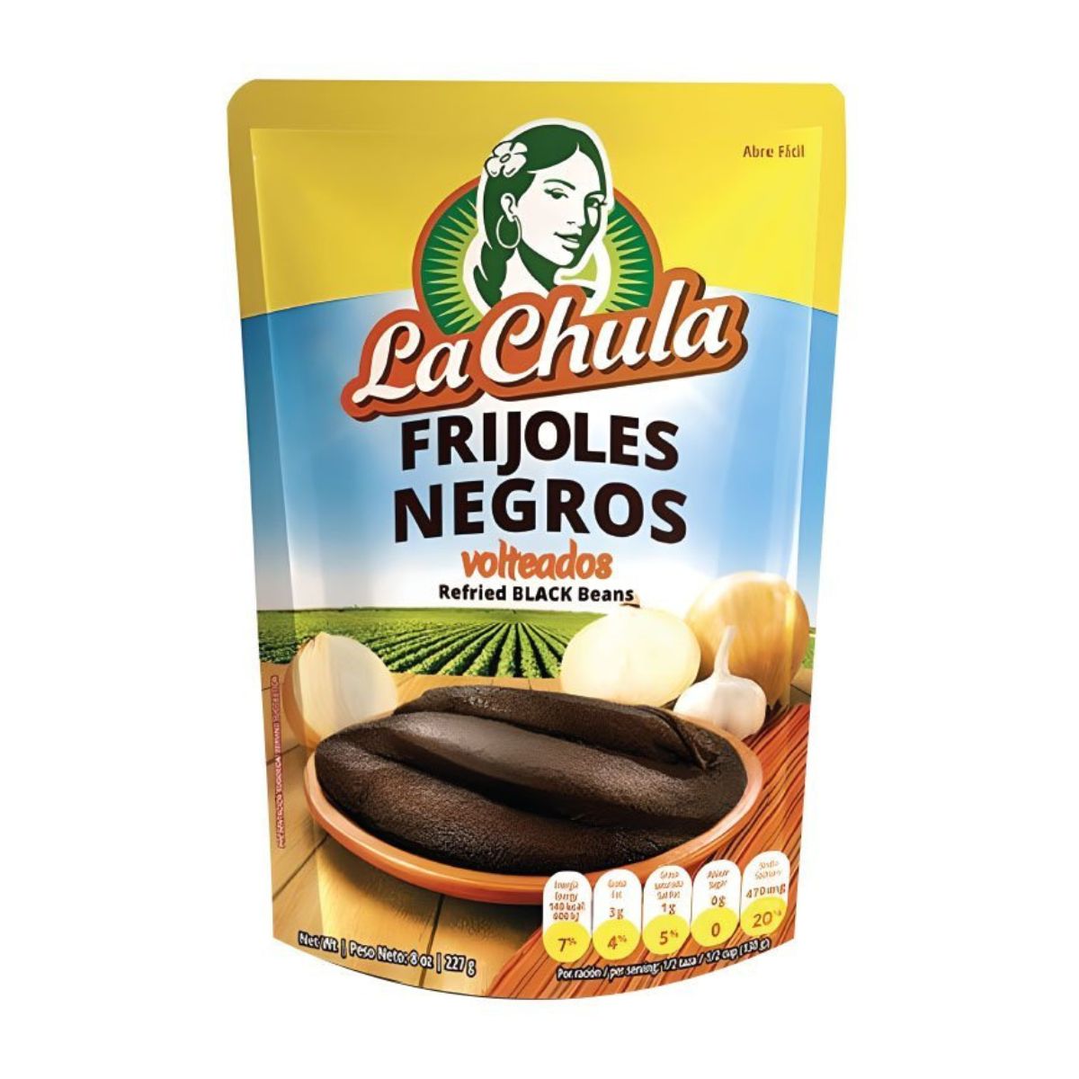 Frijol Negro Volteado La Chula 395 g