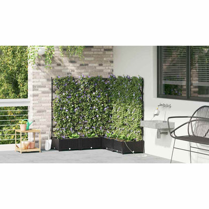 Macetero De Jardín 5 Uds. Negro 120 X 120 X 126 Cm Pp_3