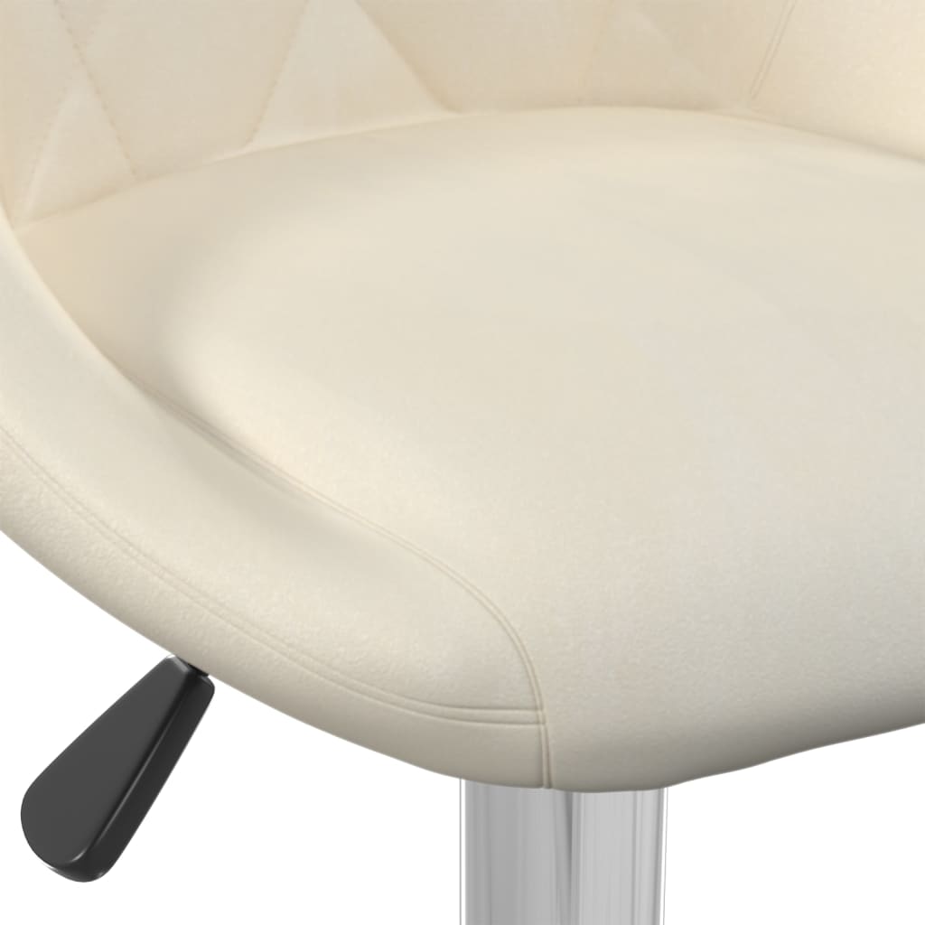 Taburete De Cocina De Terciopelo Crema_5
