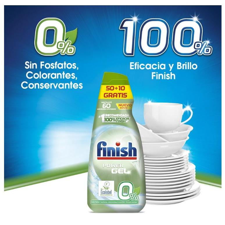 Finish Gel para Lavar Louça 0% Power Gel 60 doses