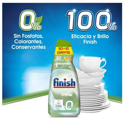 Finish Gel para Lavar Louça 0% Power Gel 60 doses