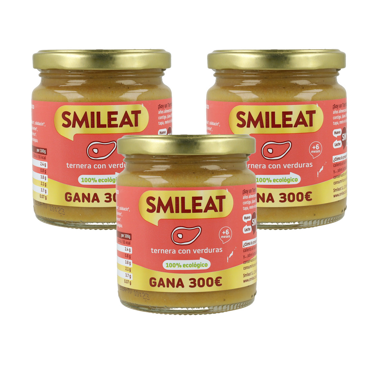 PROMOÇÃO 3x Smileat Organic Carne e Legumes em Pote +6 meses 230g