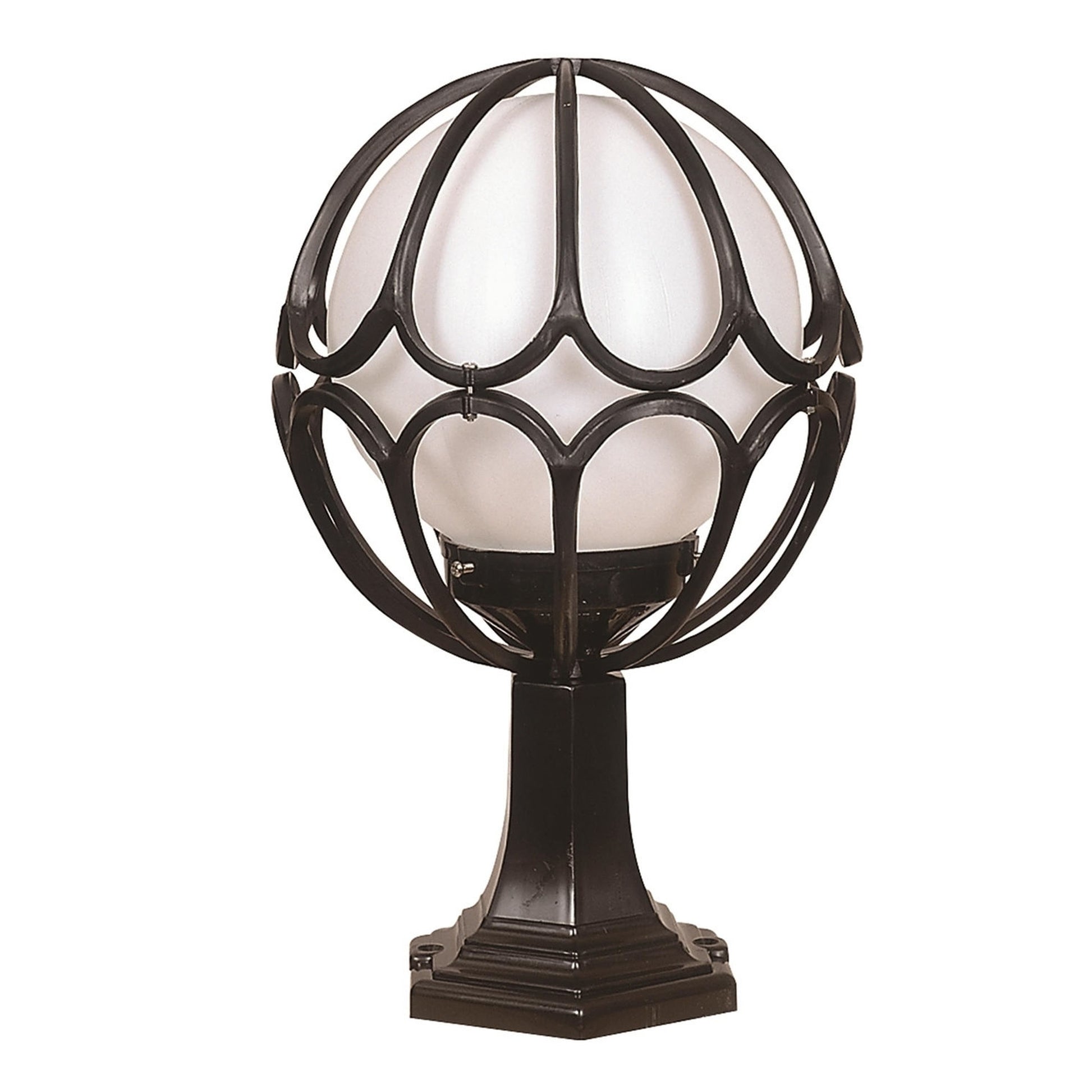 Aplique De Pared Para Exterior, Abs , Negro, 30x30x50, Casquillo E 27 Max 60 W