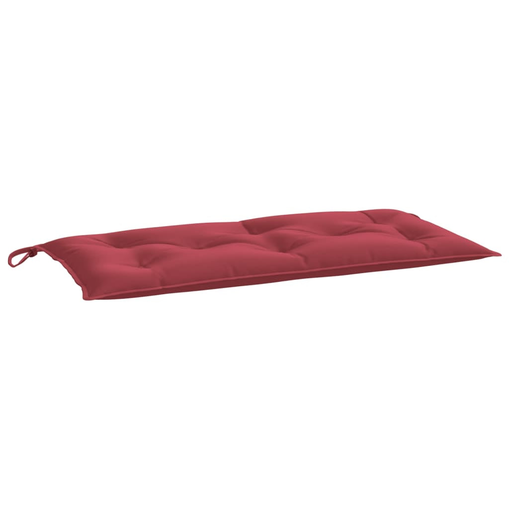 Vidaxl Cojín De Banco De Jardín Tela Oxford Rojo Tinto 100x50x7 Cm_0