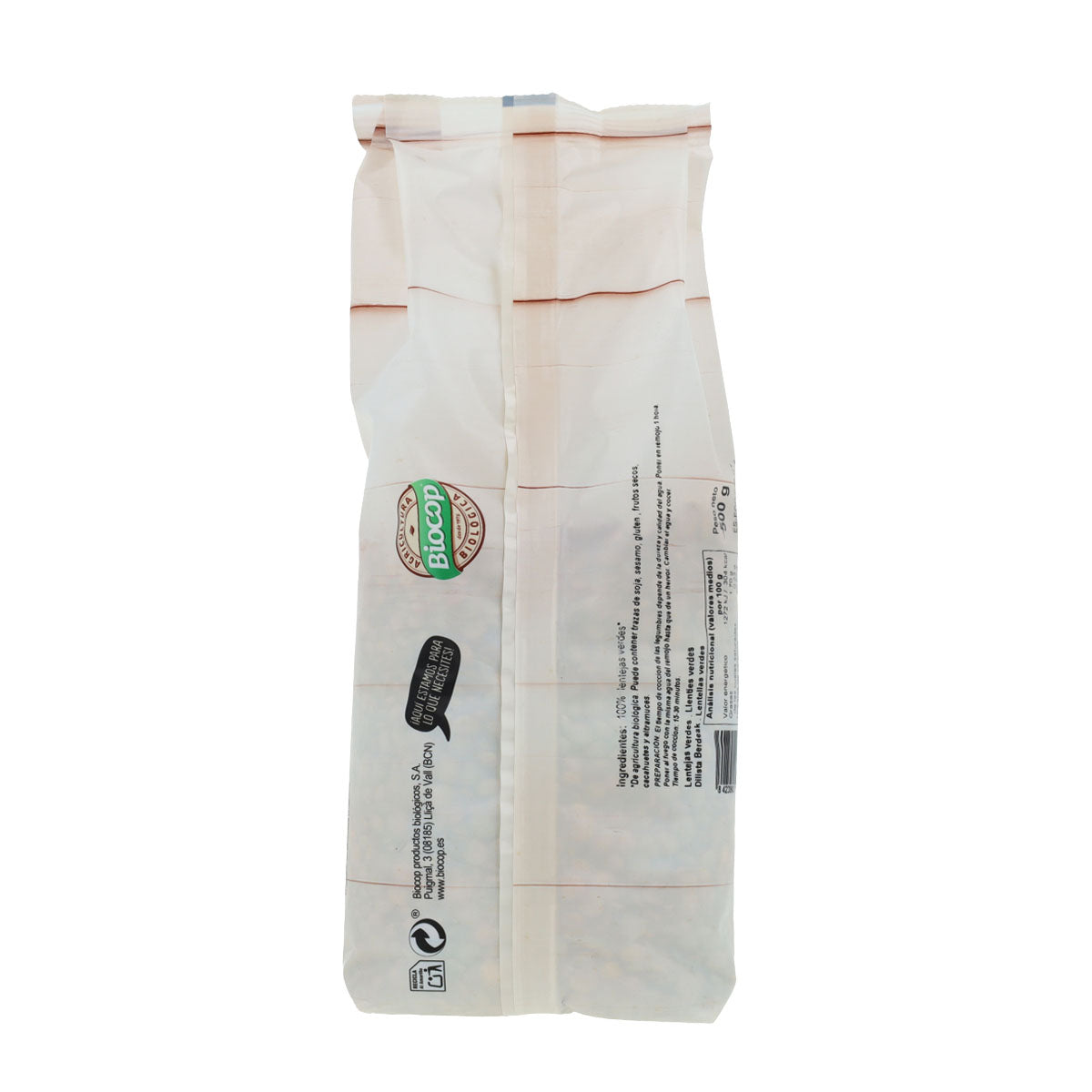 Lentilhas Verdes Biocop 500 g